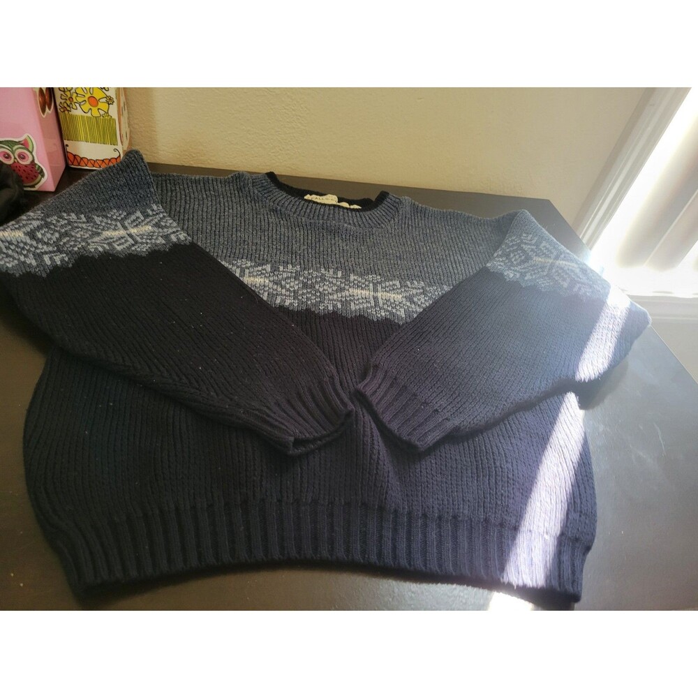 Vintage Falls Creek Light and dark blue Long sleeve Sweater